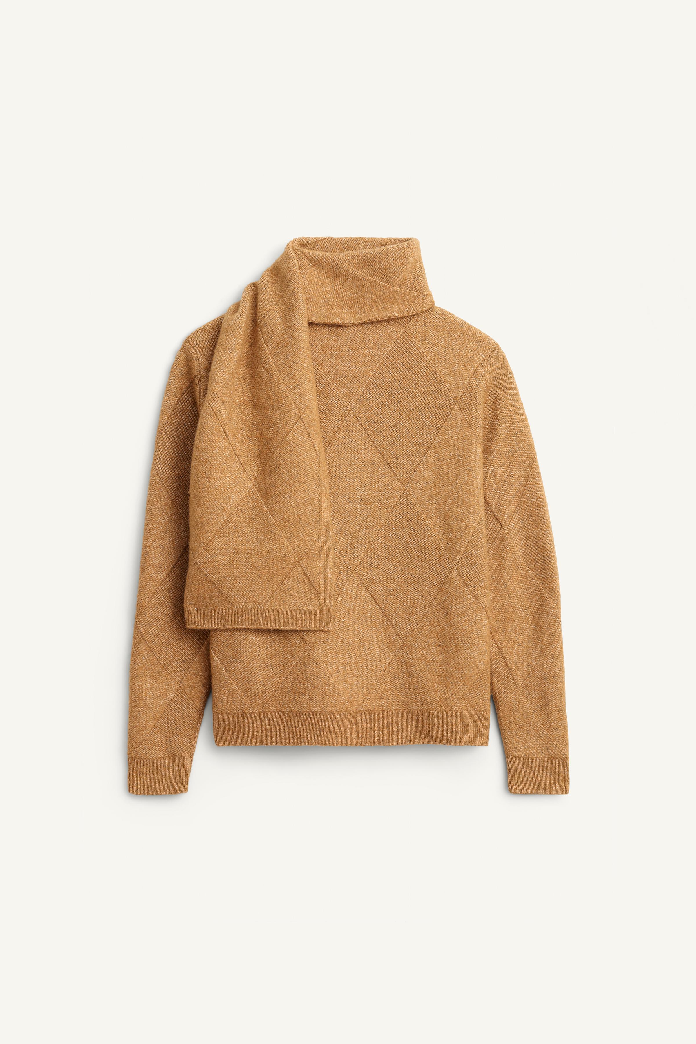 LIMITED EDITION GEOMETRIC JACQUARD SWEATER WITH SCARF